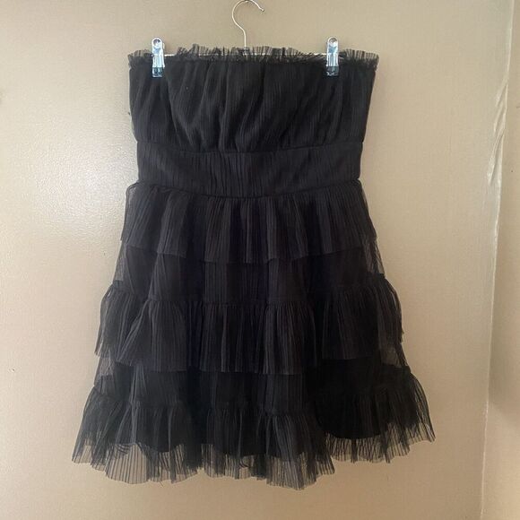 Lovers And Friends Barlow Black Tulle Strapless Mini Dress Sz S NWT Revolve $268 - Picture 10 of 13